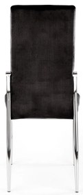 Scaun de bucaterie Darwin, negru/argintiu