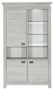 Vitrina Casablanca Loft Cu 3 Usi Gri Antic, 118 Cm