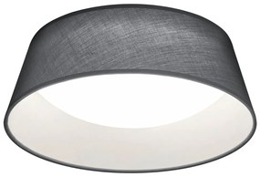 Plafonieră neagră LED cu abajur textil Ponts – Reality