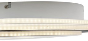 Plafonieră de design albă cu formă organică gri închis, incl. LED cu intensitate reglabilă - Taylor