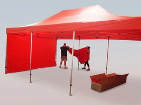 Cort pliabil 6 × 4 m – aluminiu HEXAGON, Roșu