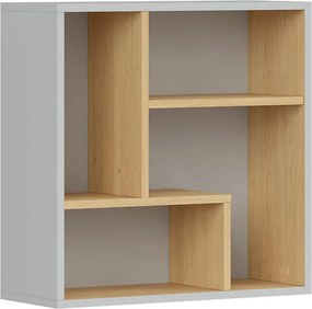 Raft NANDU, stejar/gri deschis, PAL, 56x22x56 cm