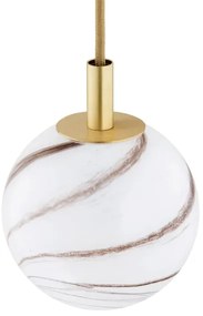 Lustră pe cablu Argon 8450 ALMIROS 1xE14/7W/230V d. 12 cm auriu