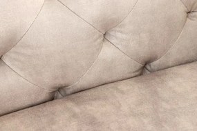 Fotoliu design Chesterfield, Catifea Bej Sampanie MODERN BAROCK