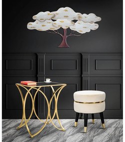 Taburet crem cu tapițerie din catifea Paris – Mauro Ferretti