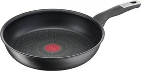 La mâna a doua: Tiga Tefal G2550572, 26 cm, Thermo-Spot, acoperire antiaderentă din titan X6, pentru plite cu inducție, negru