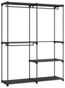 dulap, dulap portabil, suport pentru haine, 138 x 43 x 182 cm, negru