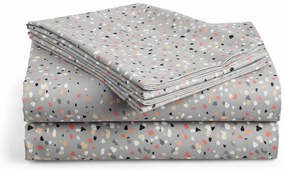 Cearsaf din bumbac pentru patut PINTURA gri 110x160 cm