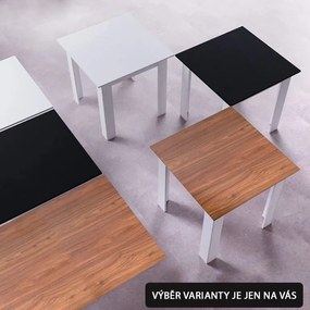 MIADOMODO masă de sufragerie pentru 4 persoane, albă, 80x80x