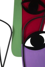 Decoratiune de perete multicolora din metal, 120 x 72 x 2 cm, Eyes B Mauro Ferreti