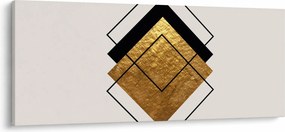 Tablou - Abstracție de aur și alb N⁰1 (120x50 cm)