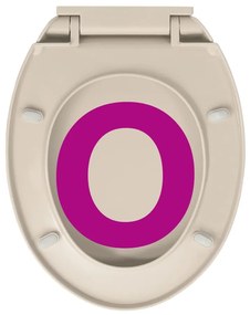 Capac WC cu inchidere silentioasa, roz caisa, oval 1, Caisa, nu