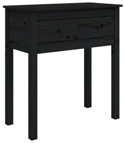 Masa consola, negru, 70x35x75 cm, lemn masiv de pin 1, Negru, 70 x 35 x 75 cm