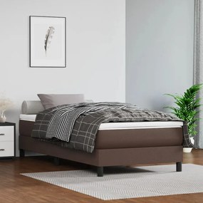 3120667 vidaXL Cadru de pat, maro, 80x200 cm, piele ecologică