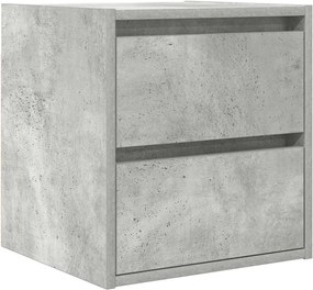 vidaXL Noptiera de perete gri beton 38x34x40 cm
