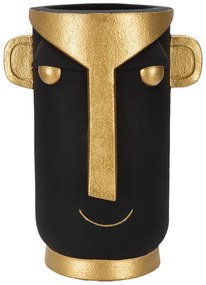 Vază negru-auriu din polirășină înaltă 40 cm Tribal – Mauro Ferretti