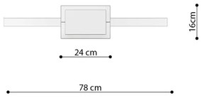 Lustră LED pe cablu RIO LED/50W/230V CRI90 3000K d. 78 cm auriu Thoro TH.248