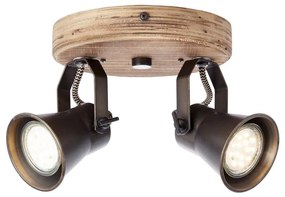 Brilliant - Spot orientabil SEED 2xGU10/5W/230V negru/maro