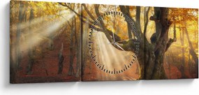 Tablou - Lumina de toamnă (cu ceas) (90x30 cm)