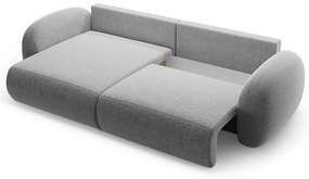 Colțar gri deschis extensibil/cu spațiu de depozitare cu tapițerie din chenille Tonale – Cosmopolitan Design