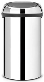 Cos de gunoi Brabantia Touch Bin 647245, 60 L, Inchidere lina si silentioasa, Inox mat