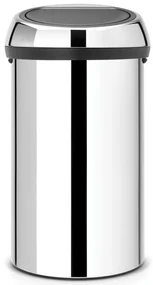 Cos de gunoi Brabantia Touch Bin 647245, 60 L, Inchidere lina si silentioasa, Inox mat