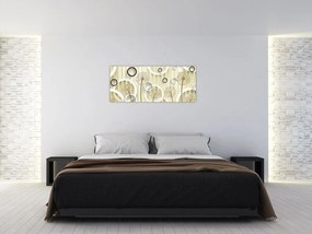 Tablou abstract a păpădiei (120x50 cm)