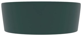 Chiuveta de lux cu preaplin verde inchis mat 36x13 cm ceramica matte dark green