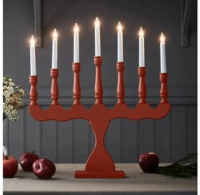 Markslöjd 8004,1 - Suport pentru lumânări de Crăciun SVANEHOLM 7xE10/3W/230V pin/roșu