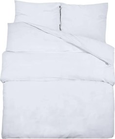 vidaXL Set cu husă de pilotă, alb, 135x200 cm, bumbac