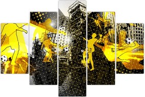 Tablou - Fotbal în marele oraș (150x105 cm)