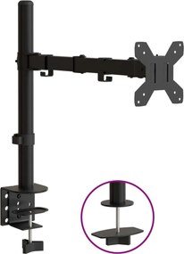 vidaXL Suport de perete pentru monitor VESA 75/100 mm, negru, oțel