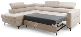 Colțar extensibil Nardo L stânga - bej pluș Pretty 03