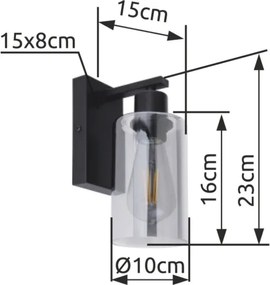 Aplică HADERA 1xE27/60W/230V Globo 15465W