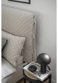 Pat matrimonial bej tapițat și somieră 160x200 cm Sleepy Luna – Miuform