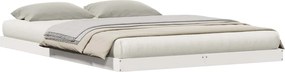 vidaXL Cadru de pat de podea Alb 213.5 x 104 x 9 cm Lemn de pin masiv