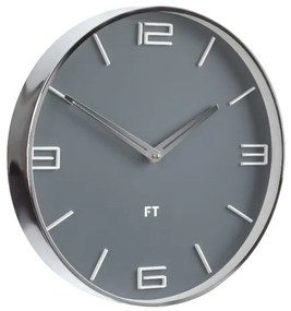 Ceas de perete Future Time FT3010GY Flat Grey,  de design, diam. 30 cm
