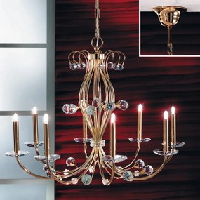 Candelabru elegant de lux cristal Swarovski Eremitage 8L 24K gold