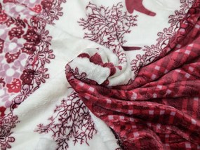 Lenjerie cocolino Craciun ren visiniu