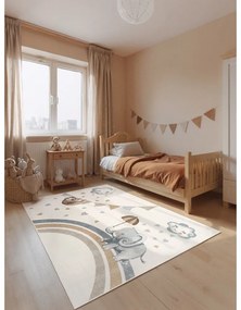 Covor pentru copii crem 120x170 cm Walk like an Elephant Rainy Party – Villeroy&amp;Boch