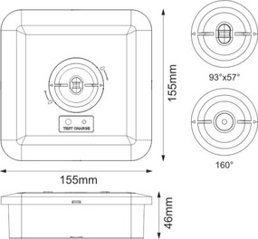 Corp de iluminat LED de urgență LED/2W/230V 6000K IP65 3200 mAh
