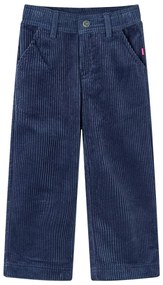 Pantaloni de copii din velur, bleumarin, 92