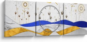Tablou - Munții aurii (cu ceas) (90x30 cm)