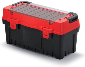 Cutie pentru scule cu maner din aluminiu 59,4 x 28,8 x 30,8 cm, cutii, rosu