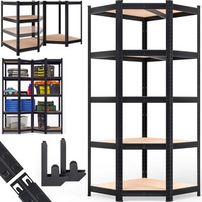 Deuba Raft de colt 180x70x40 cm - negru