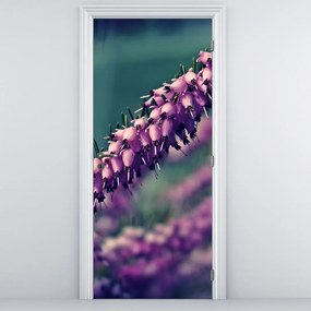 Fototapet pentru ușă - Flori mov (95x205cm)