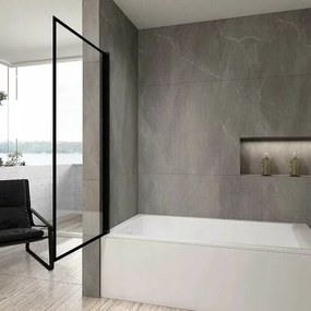 Paravan de cada Rea Lagos negru 70x140 cm mobil