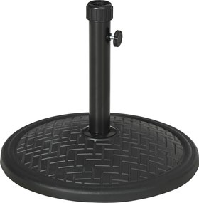 Outsunny Bază pentru Umbrelă cu Buton Reglabil, Ø46x34 cm, Negru | Aosom Romania
