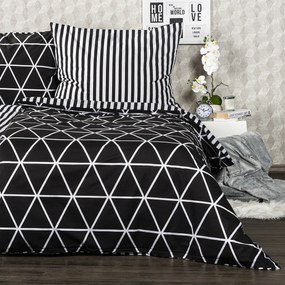 Lenjerie de pat din bumbac 4Home Galaxy, negru, 140 x 200 cm, 70 x 90 cm