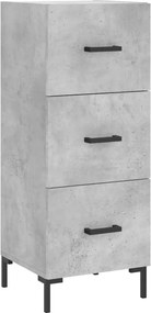 vidaXL Servantă, gri beton, 34,5x34x90 cm, lemn compozit